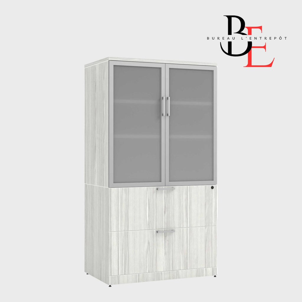 Armoire Combo 2 Tiroirs – Rangement Verrouillable et Classeur Sécurisé | Bureau L'Entrepôt