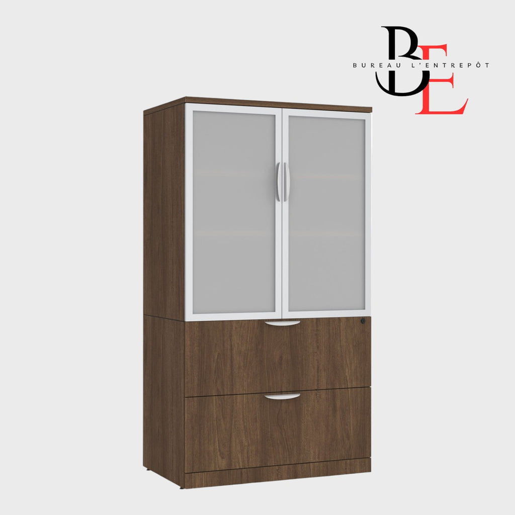 Armoire Combo 2 Tiroirs – Rangement Verrouillable et Classeur Sécurisé | Bureau L'Entrepôt