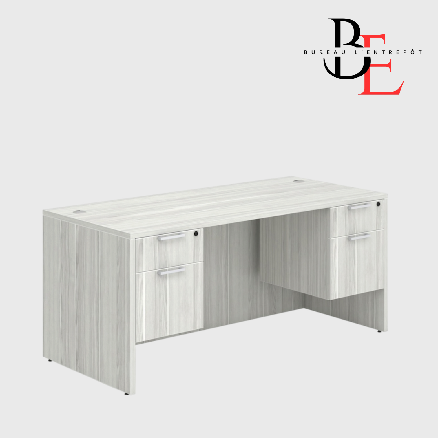 Bureau avec Double Caisson 2 Tiroirs Intégrés - BLCLASD1025