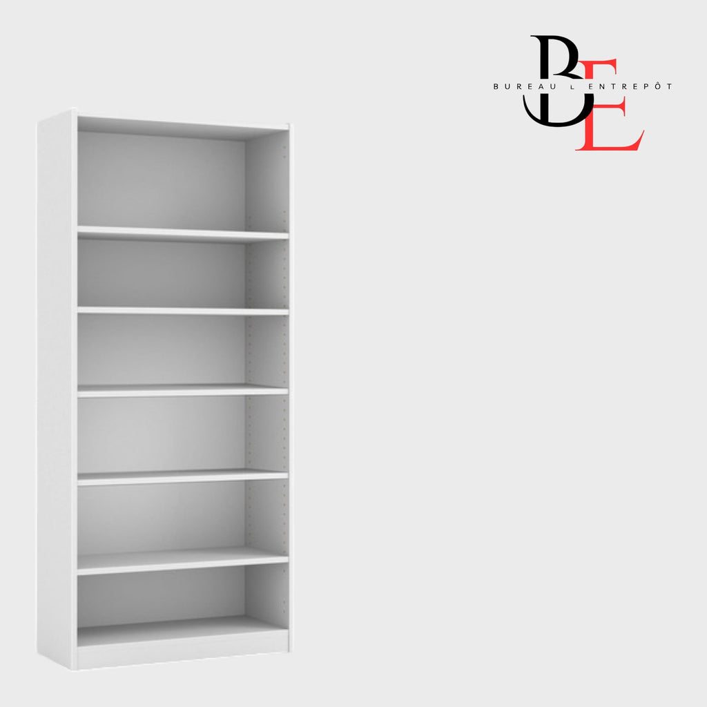 Bibliothèque Haute Robuste 6 Étagères Ajustables | Bureau L'Entrepôt