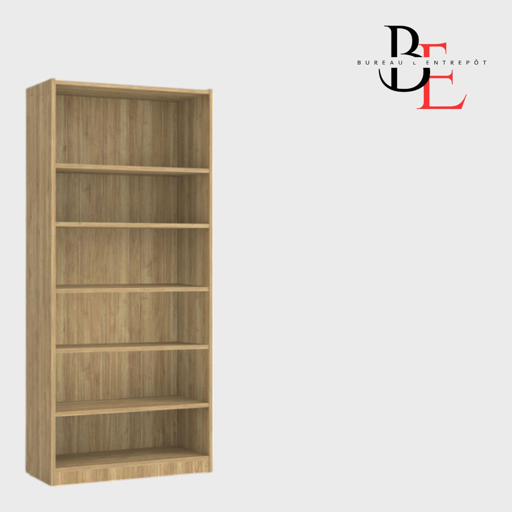 Bibliothèque Haute Robuste 6 Étagères Ajustables | Bureau L'Entrepôt
