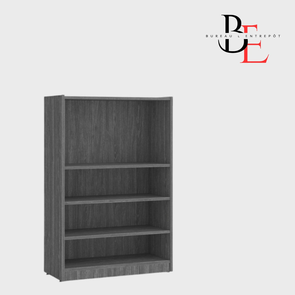 Bibliothèque Robuste 4 Étagères Ajustables | Bureau L'Entrepôt