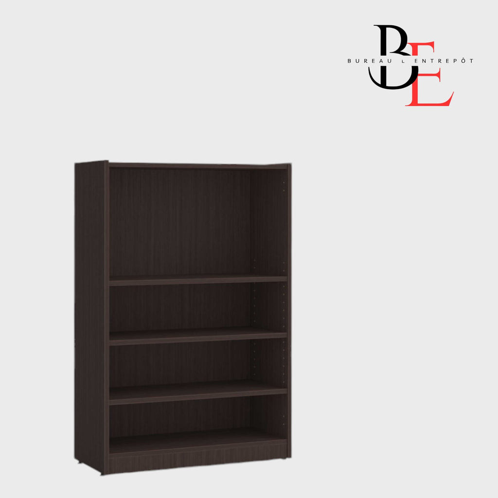 Bibliothèque Robuste 4 Étagères Ajustables | Bureau L'Entrepôt