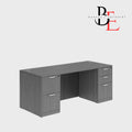 Bureau Crédence avec : Caissons 2 et 3 Tiroirs | Bureau L'entrepôt 