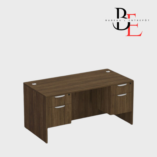 Bureau Crédence avec Double Caisson 2 Tiroirs | Bureau L'Entrepôt 