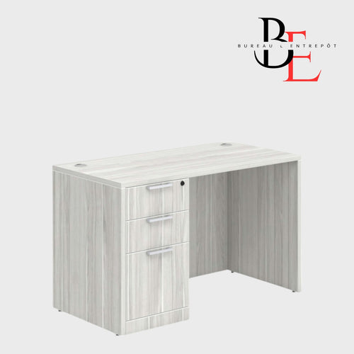 Bureau Simple avec Caisson 3 Tiroirs Intégré | Bureau L'entrepôt 