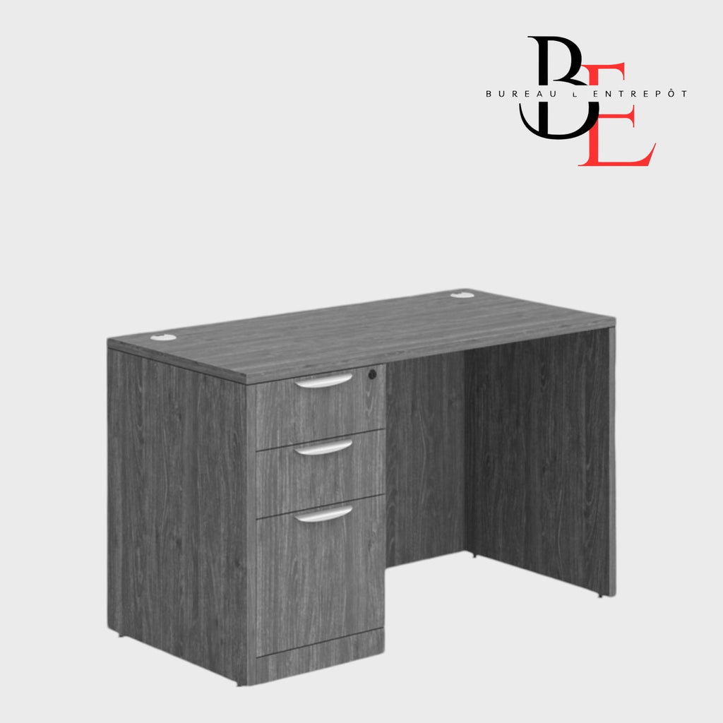 Bureau Simple avec Caisson 3 Tiroirs Intégré | Bureau L'entrepôt 