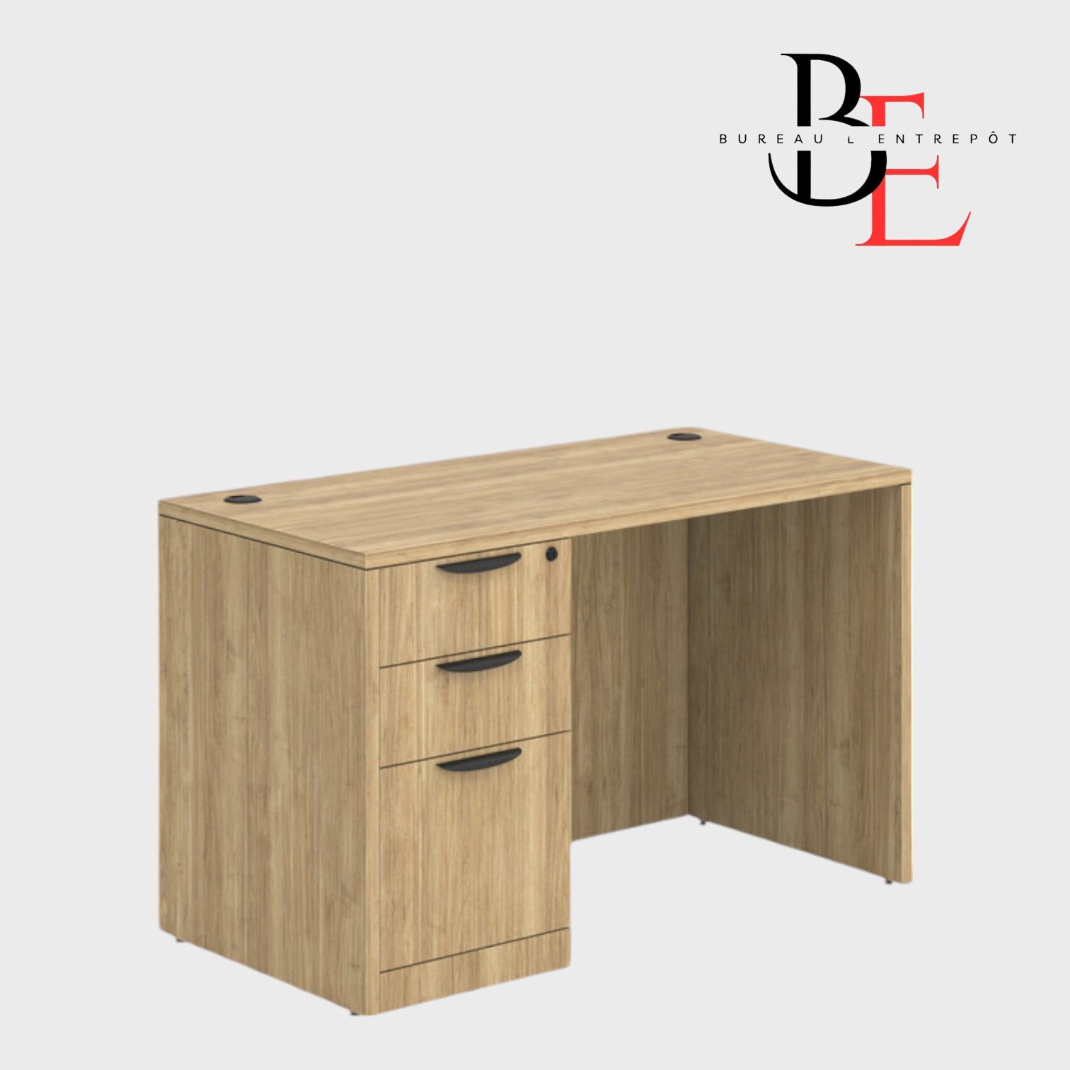 Bureau Simple avec Caisson 3 Tiroirs Intégré | Bureau L'entrepôt 