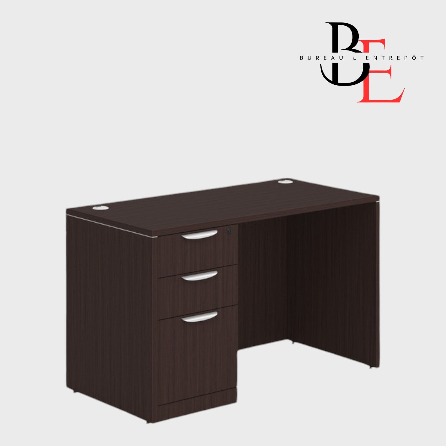 Bureau Simple avec Caisson 3 Tiroirs Intégré | Bureau L'entrepôt 