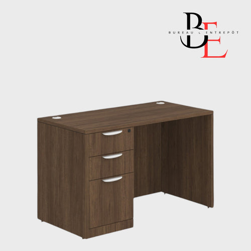 Bureau Simple avec Caisson 3 Tiroirs Intégré | Bureau L'entrepôt 