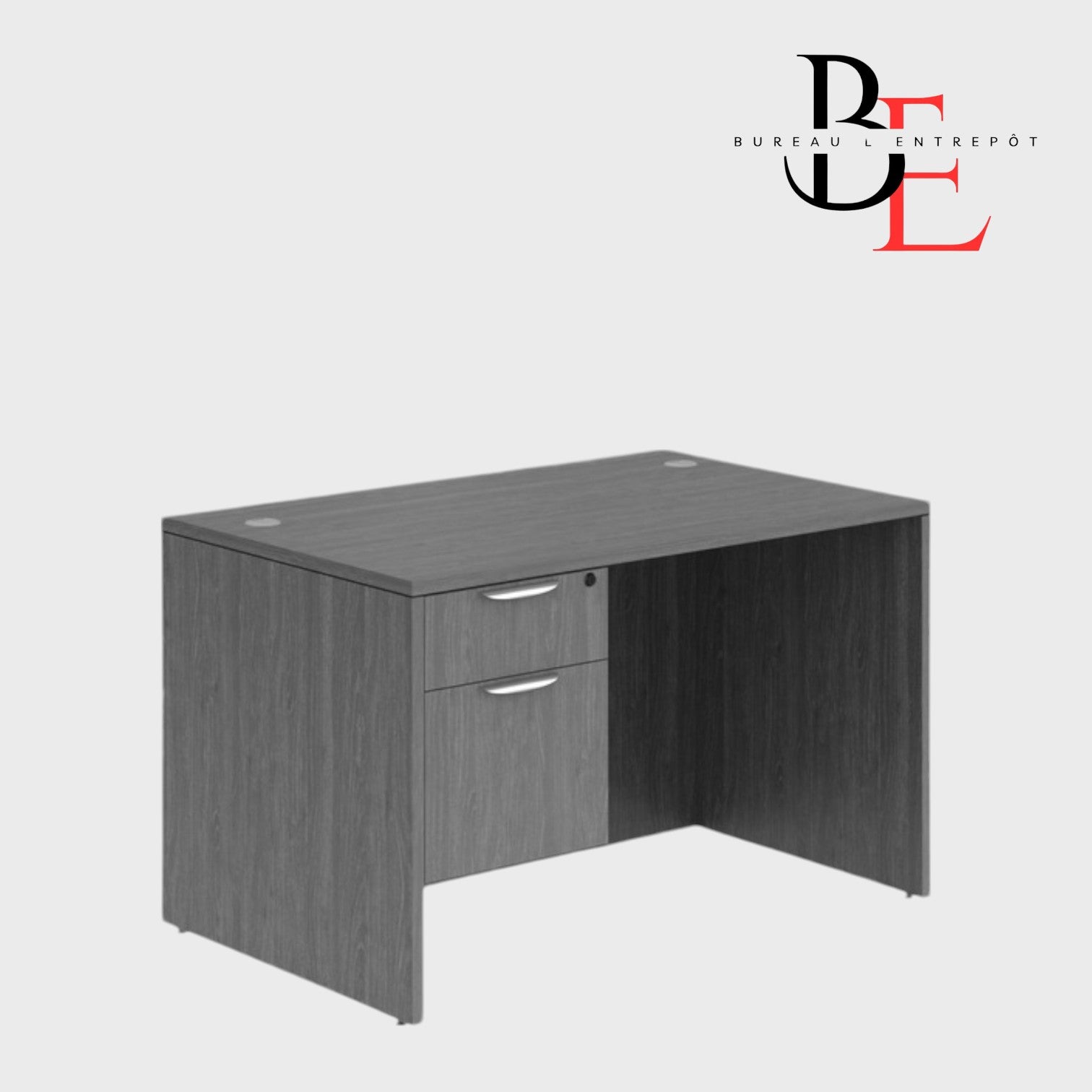 Bureau Simple avec Caisson Intégré 2 Tiroirs | Bureau L'Entrepôt