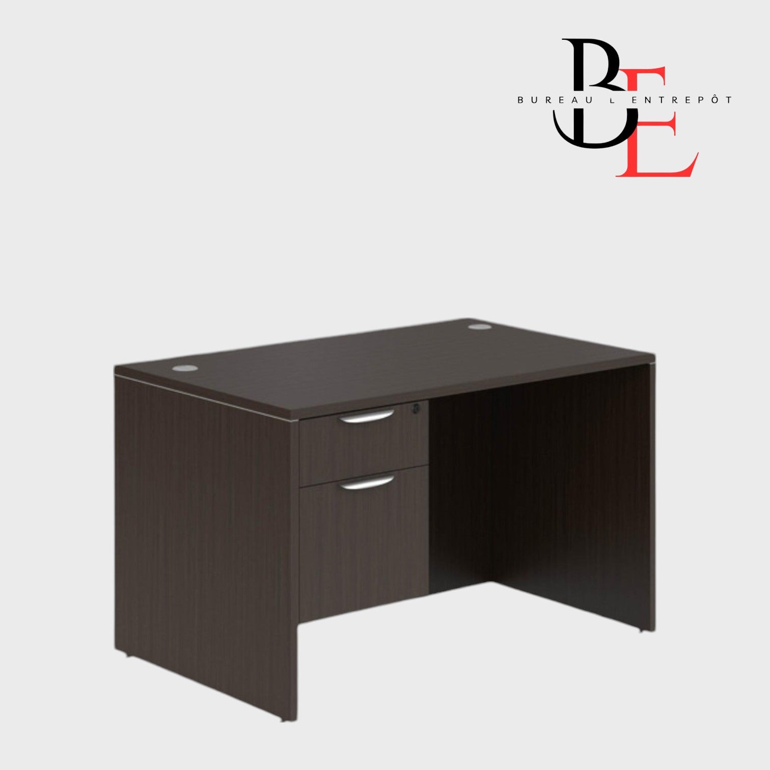 Bureau Simple avec Caisson Intégré 2 Tiroirs | Bureau L'Entrepôt