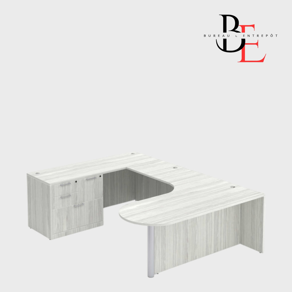 Bureau U Classique avec Façade Courbe et Caisson | Bureau L'Entrepôt 