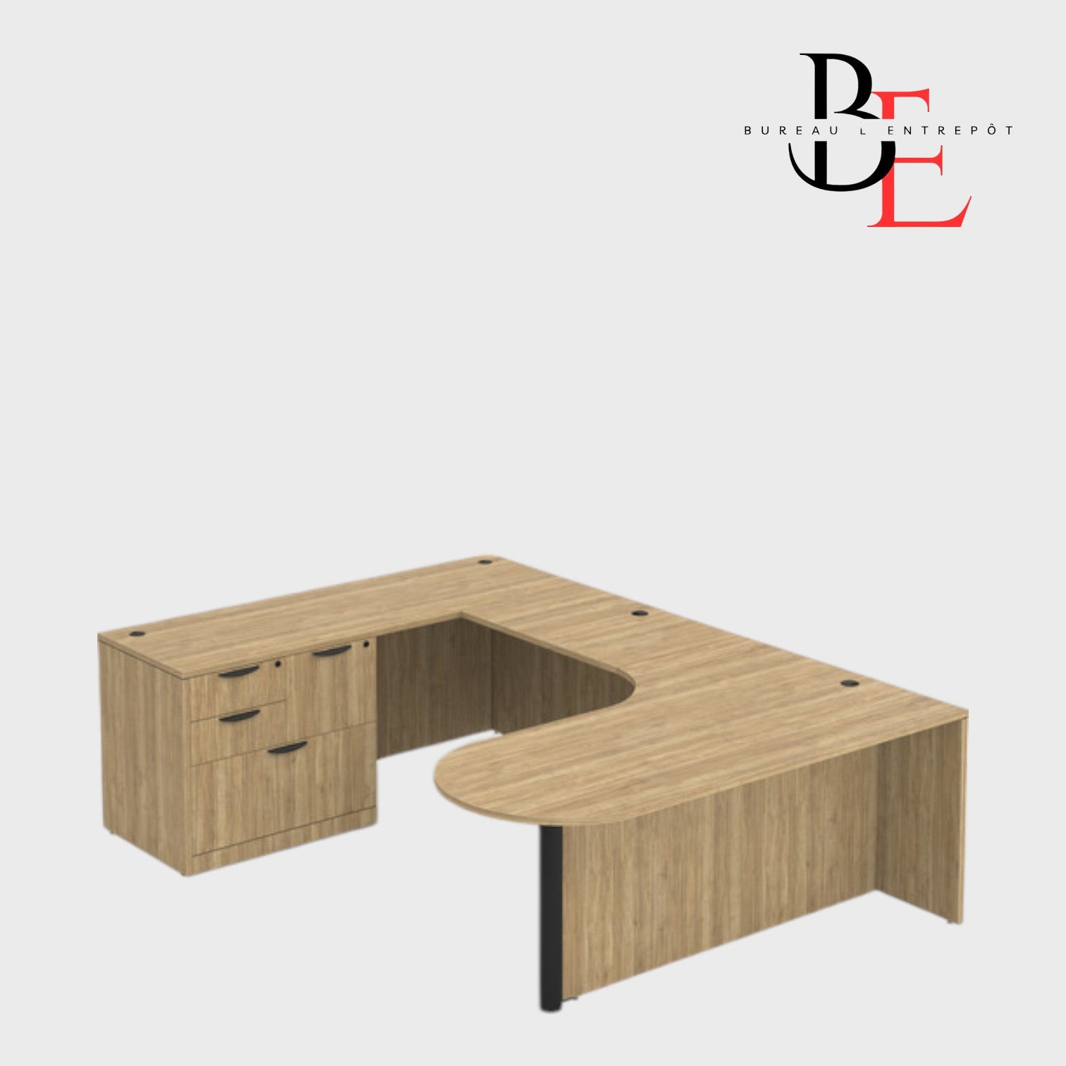 Bureau U Classique avec Façade Courbe et Caisson | Bureau L'Entrepôt 