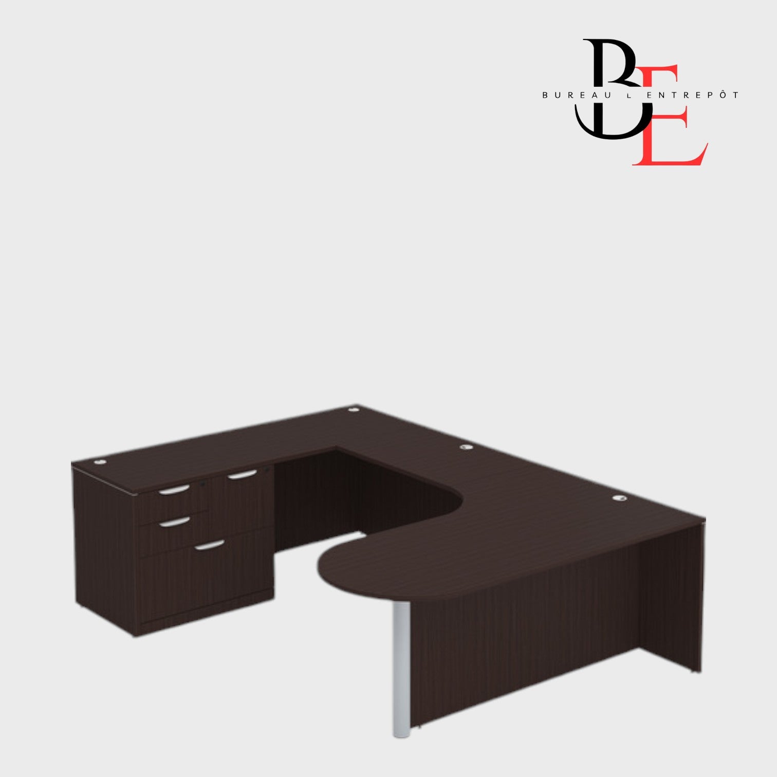 Bureau U Classique avec Façade Courbe et Caisson | Bureau L'Entrepôt 