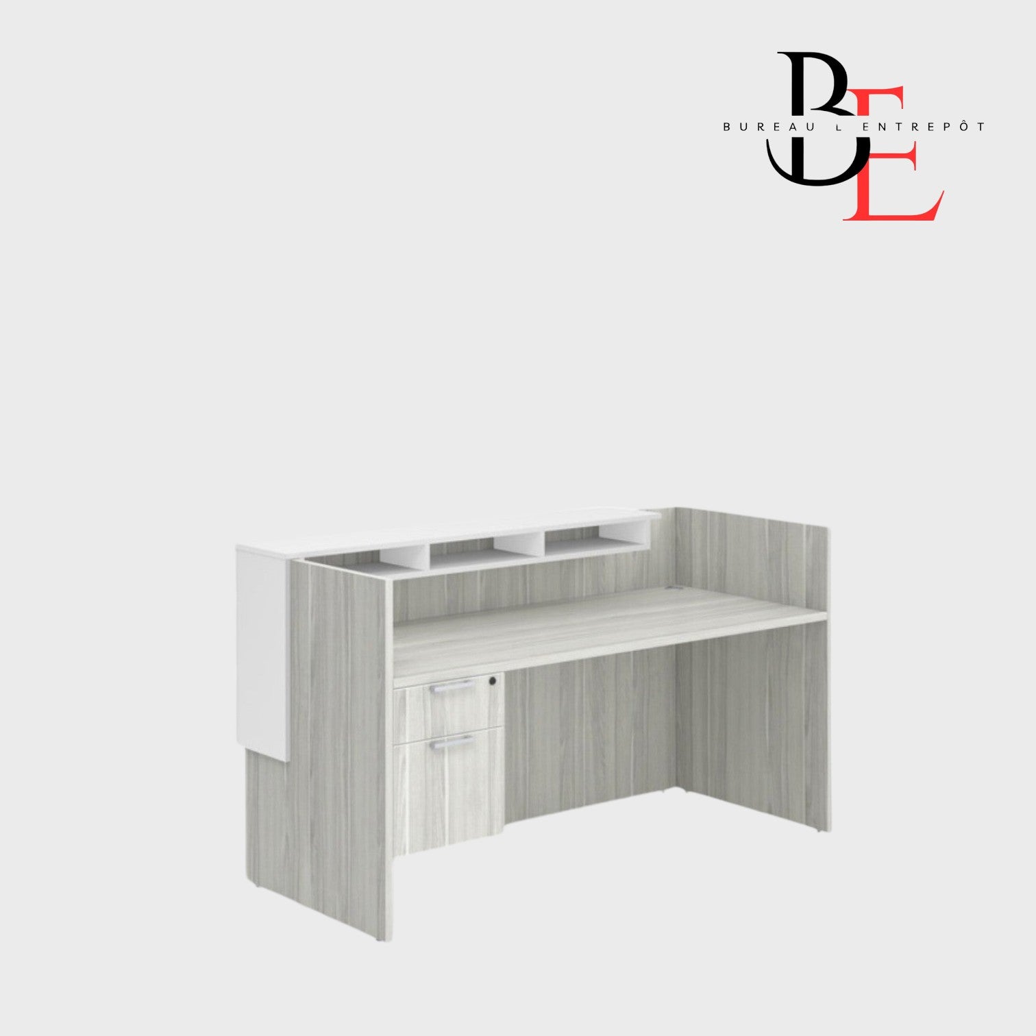 Bureau d'Accueil avec Pigeonniers et Caisson | Bureau L'Entrepôt