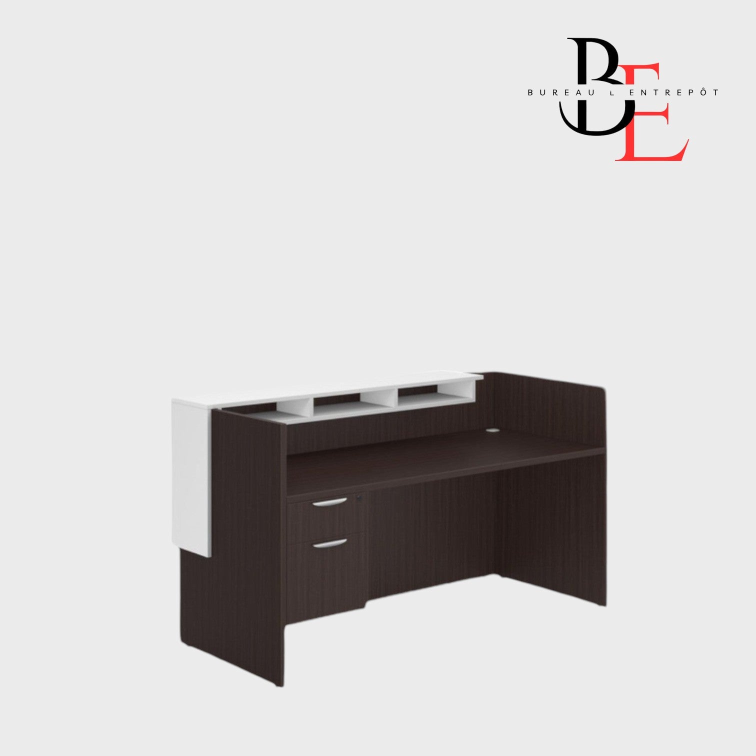 Bureau d'Accueil avec Pigeonniers et Caisson | Bureau L'Entrepôt