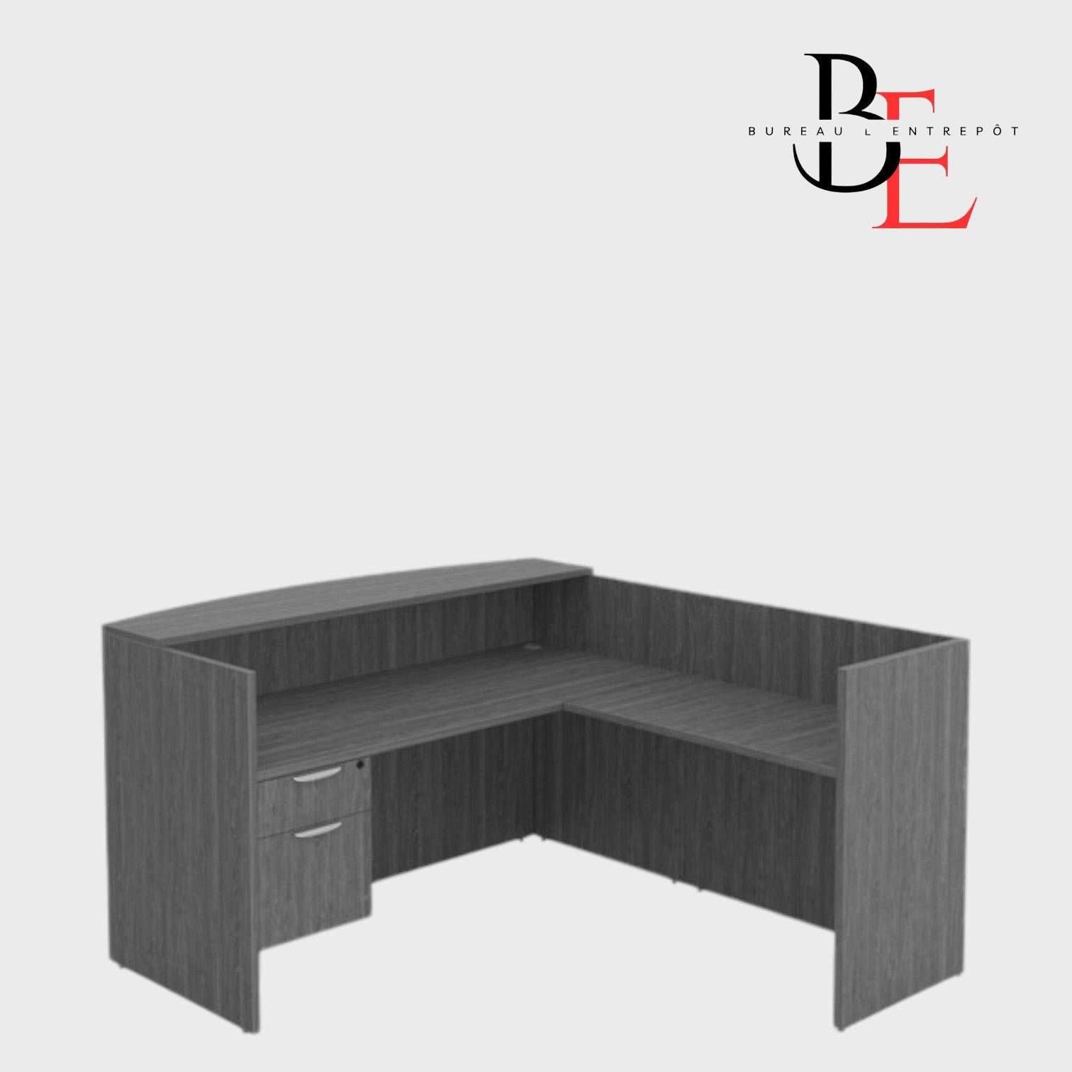 Bureau d'Accueil en L avec Comptoir de Transaction | Bureau L'Entrepôt