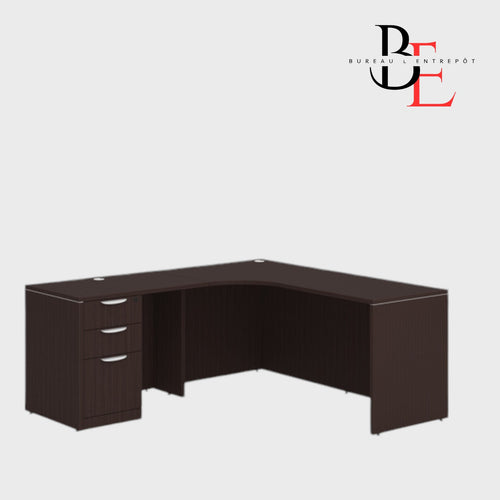 Bureau de Direction en L avec Caisson Intégré | Bureau L'Entrepôt 