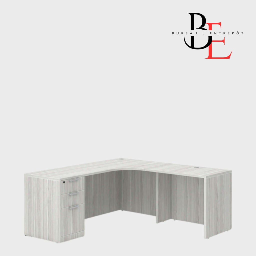 Bureau de Direction en L avec Caisson Intégré | Bureau L'Entrepôt 