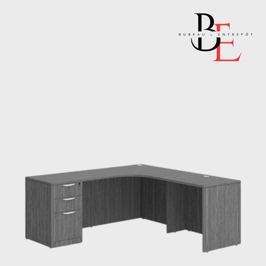 Bureau de Direction en L avec Caisson Intégré | Bureau L'Entrepôt 