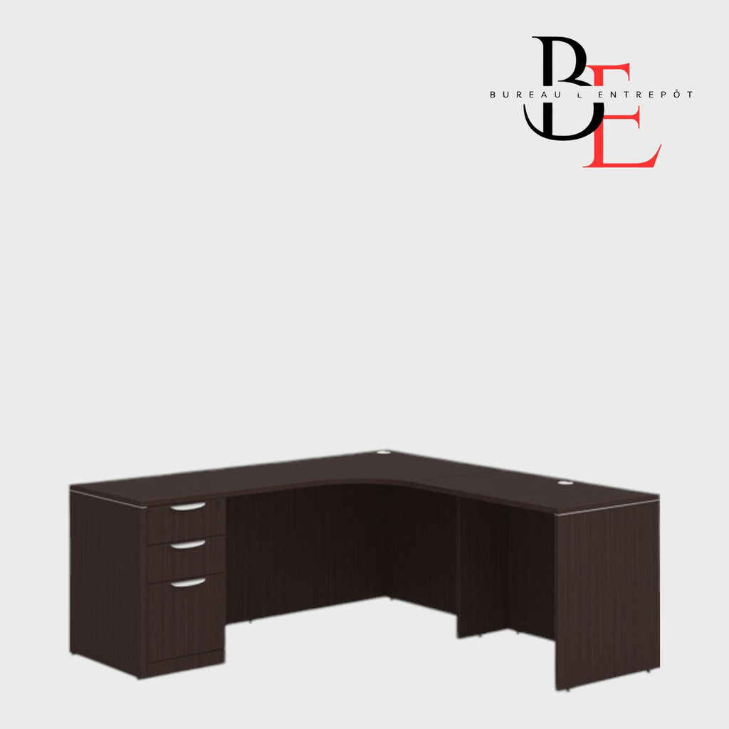 Bureau de Direction en L avec Caisson Intégré | Bureau L'Entrepôt 