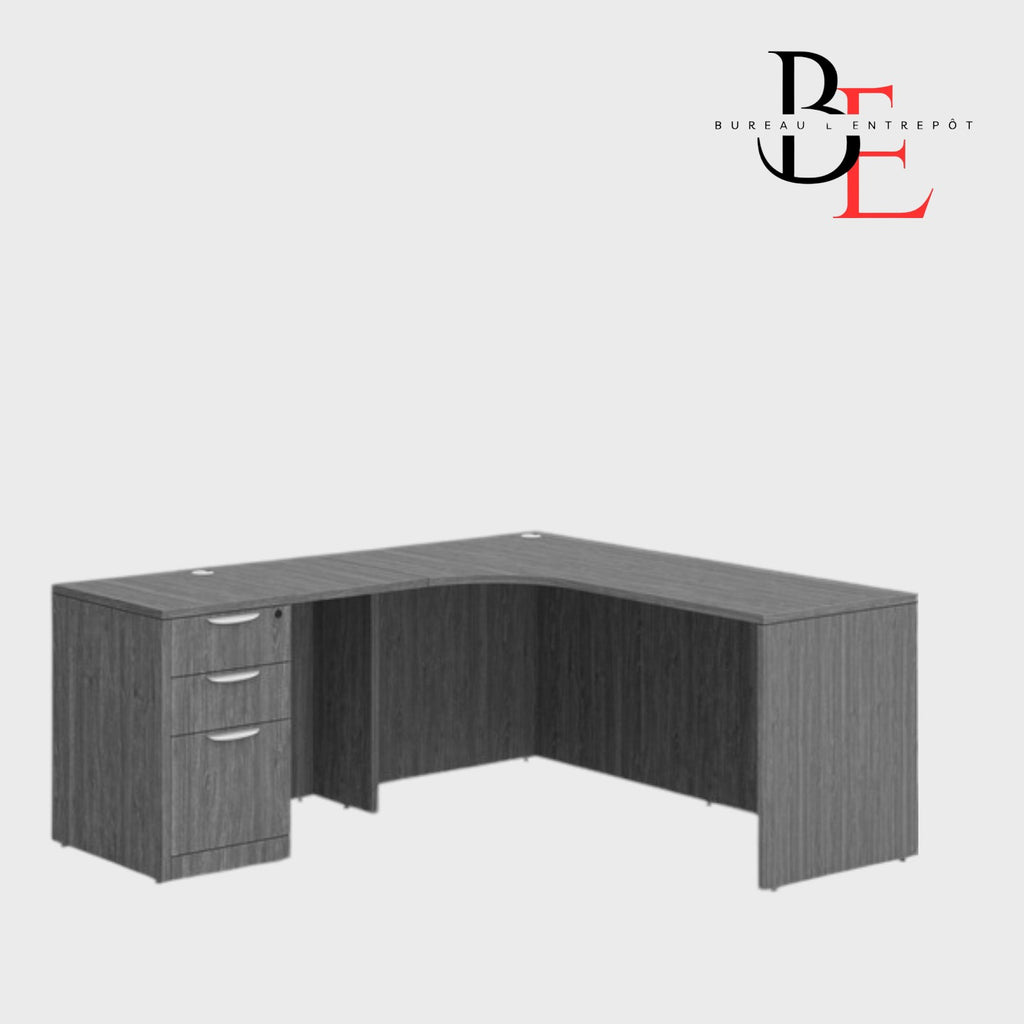 Bureau de Direction en L avec Caisson Intégré | Bureau L'Entrepôt 