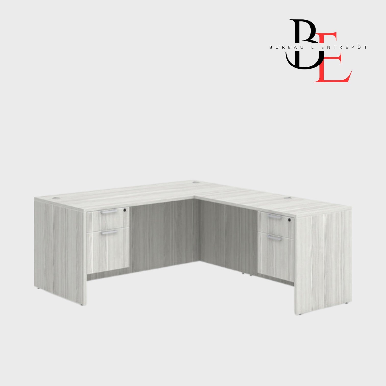 Bureau en L avec 2 Caissons Intégrés -  BLCLALD1035