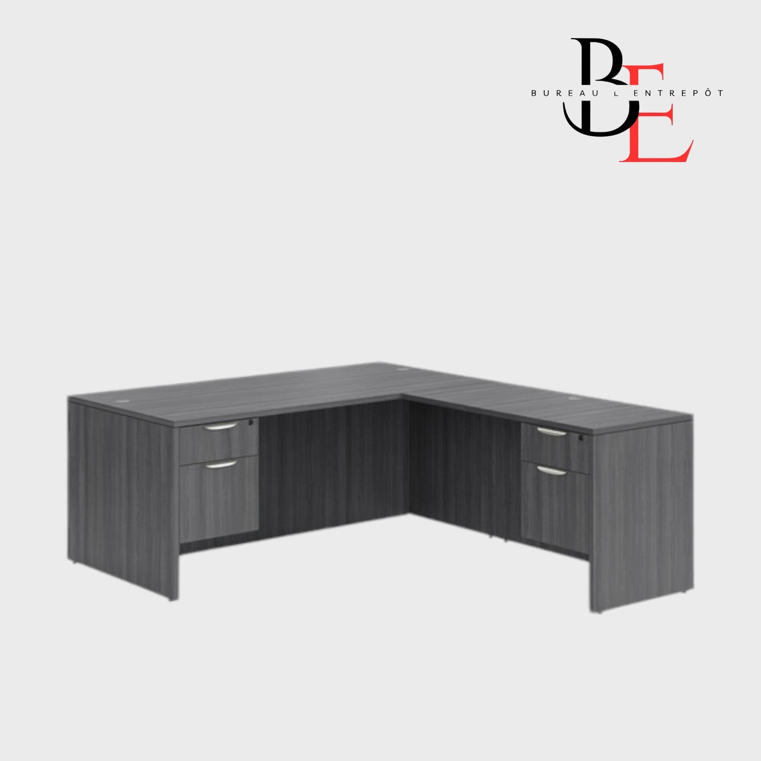 Bureau en L avec 2 Caissons Intégrés -  BLCLALD1035