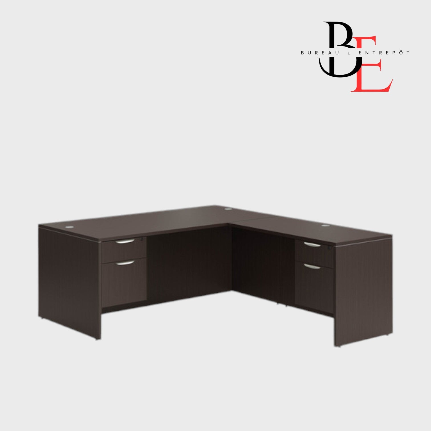 Bureau en L avec 2 Caissons Intégrés -  BLCLALD1035