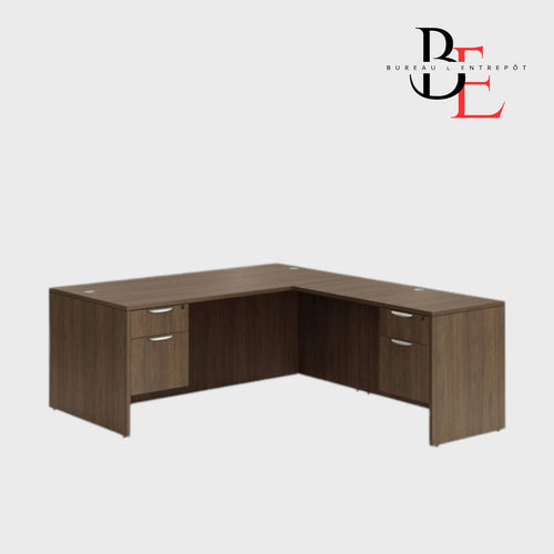 Bureau en L avec 2 Caissons Intégrés -  BLCLALD1035