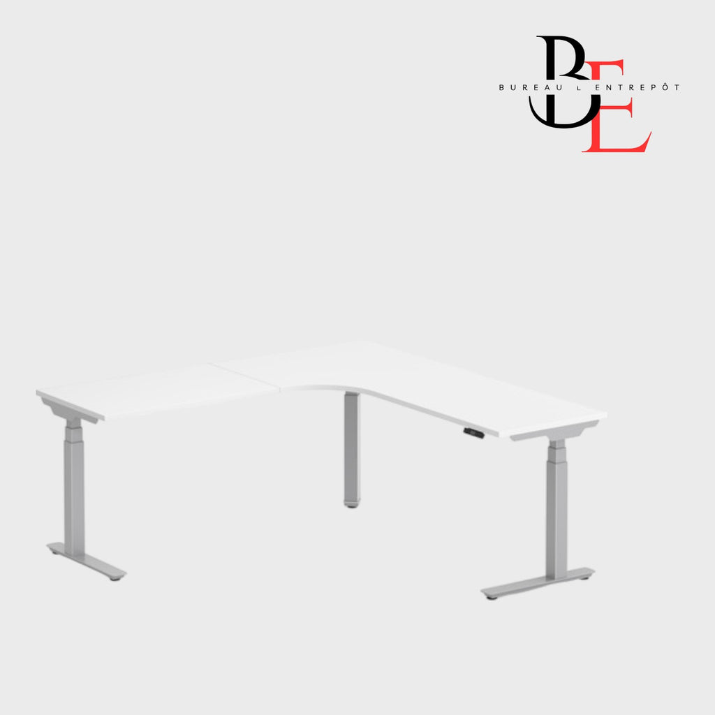 Bureau en L Électrique Ajustable en Hauteur | Bureau L'Entrepôt