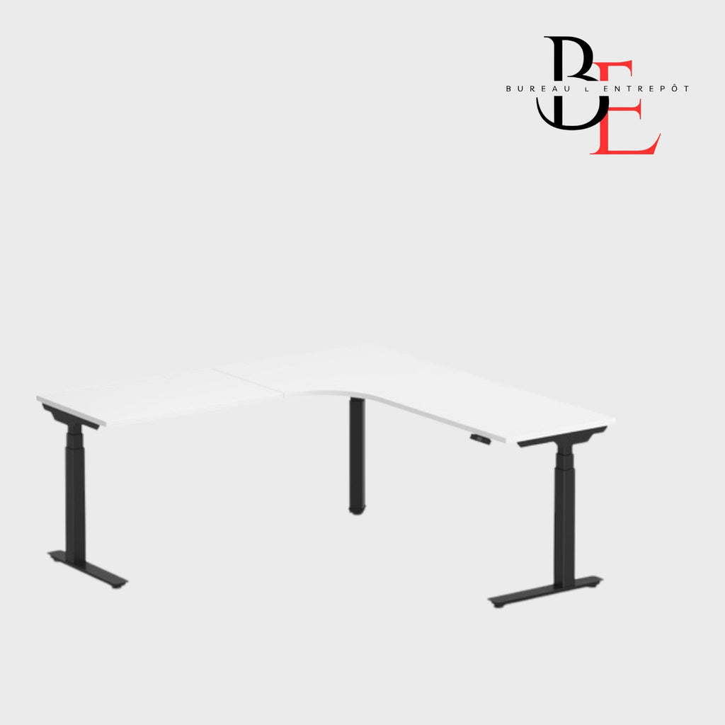 Bureau en L Électrique Ajustable en Hauteur | Bureau L'Entrepôt