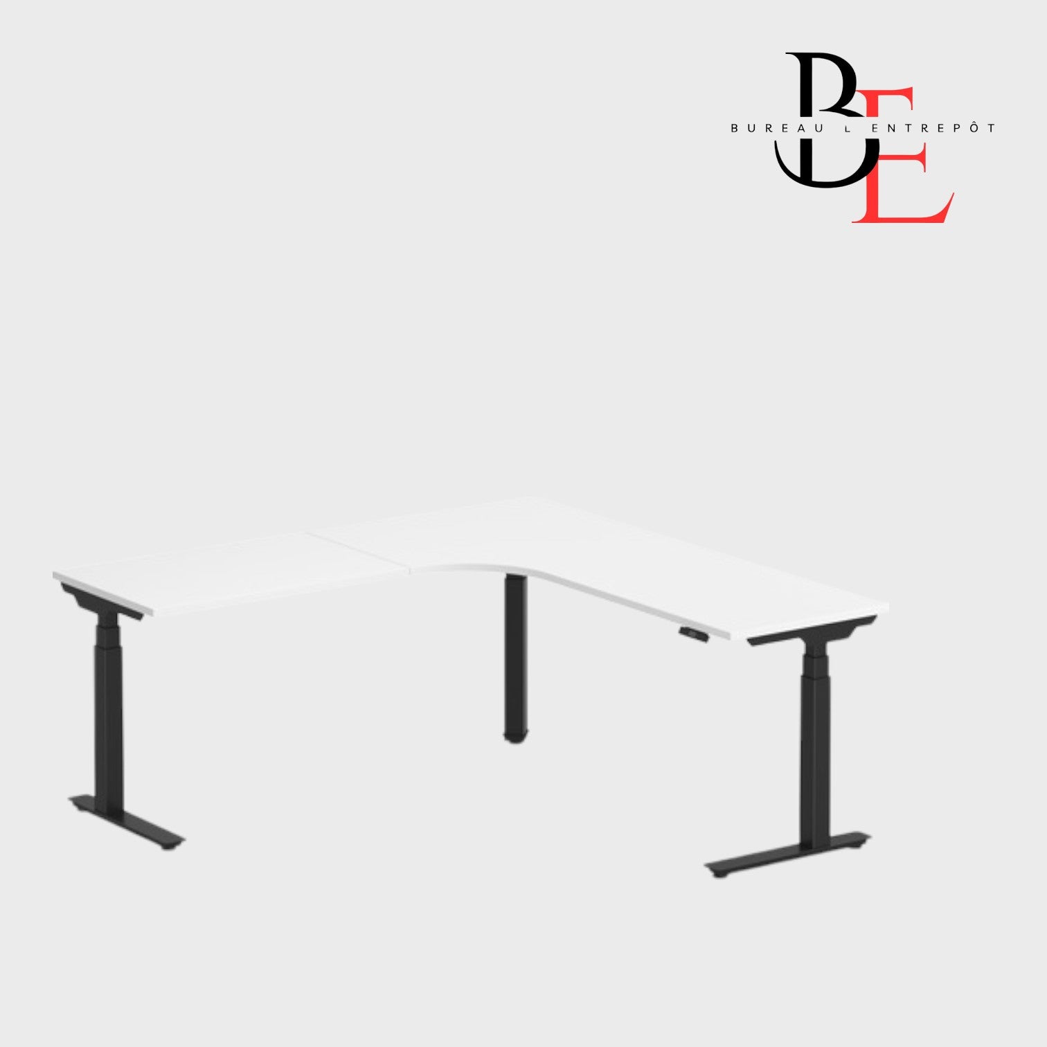 Bureau en L Électrique Ajustable en Hauteur | Bureau L'Entrepôt