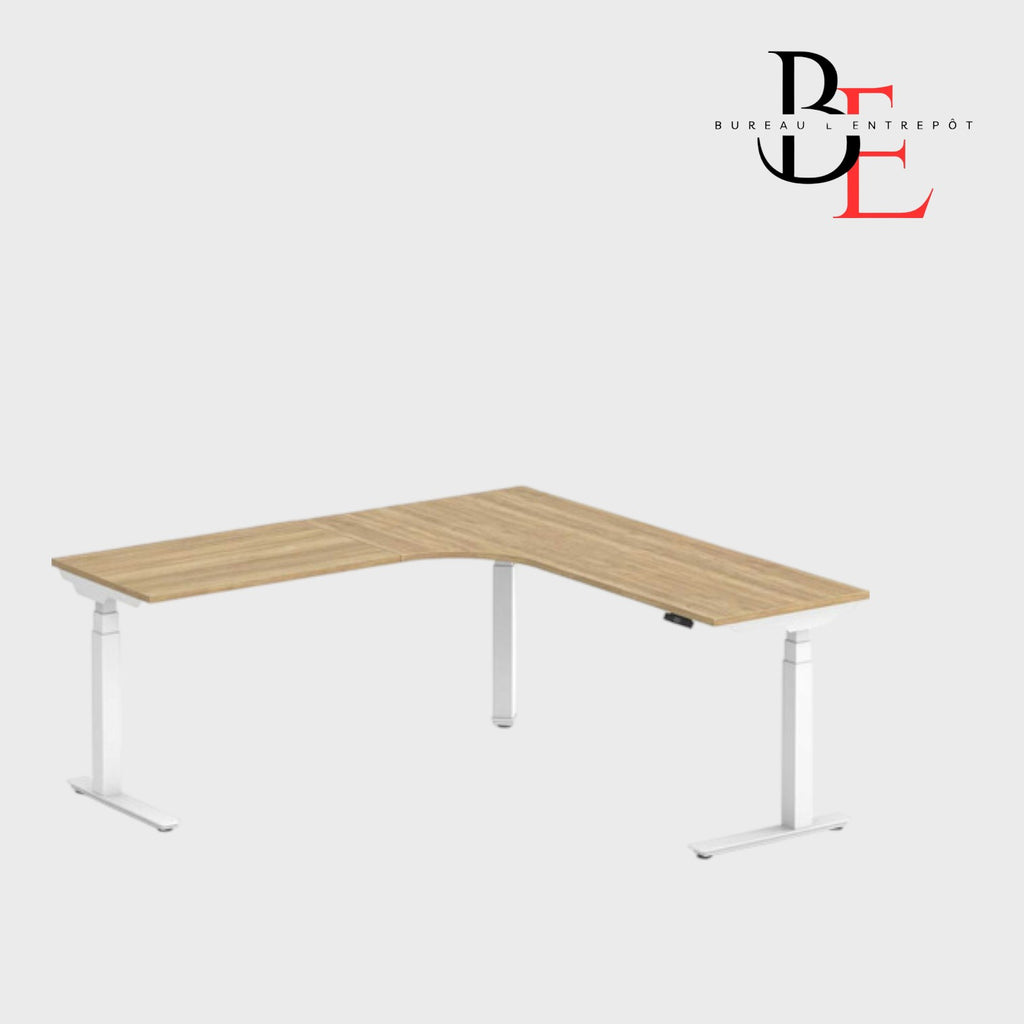 Bureau en L Électrique Ajustable en Hauteur | Bureau L'Entrepôt