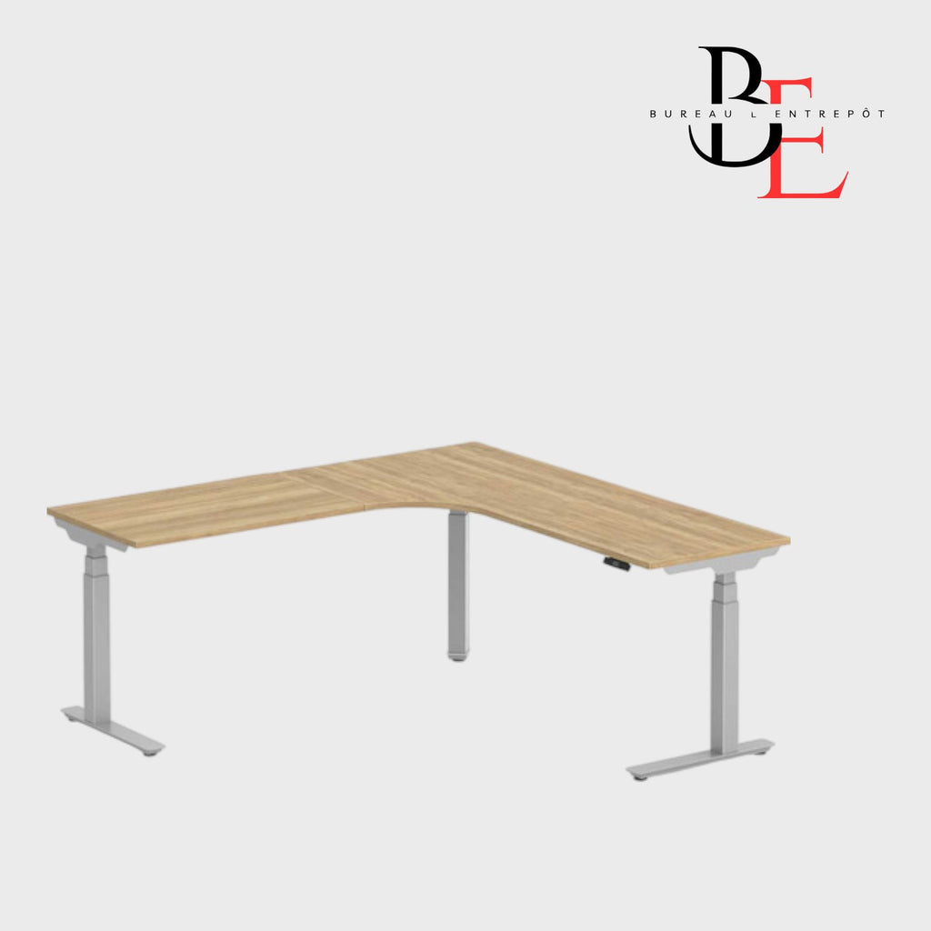 Bureau en L Électrique Ajustable en Hauteur | Bureau L'Entrepôt