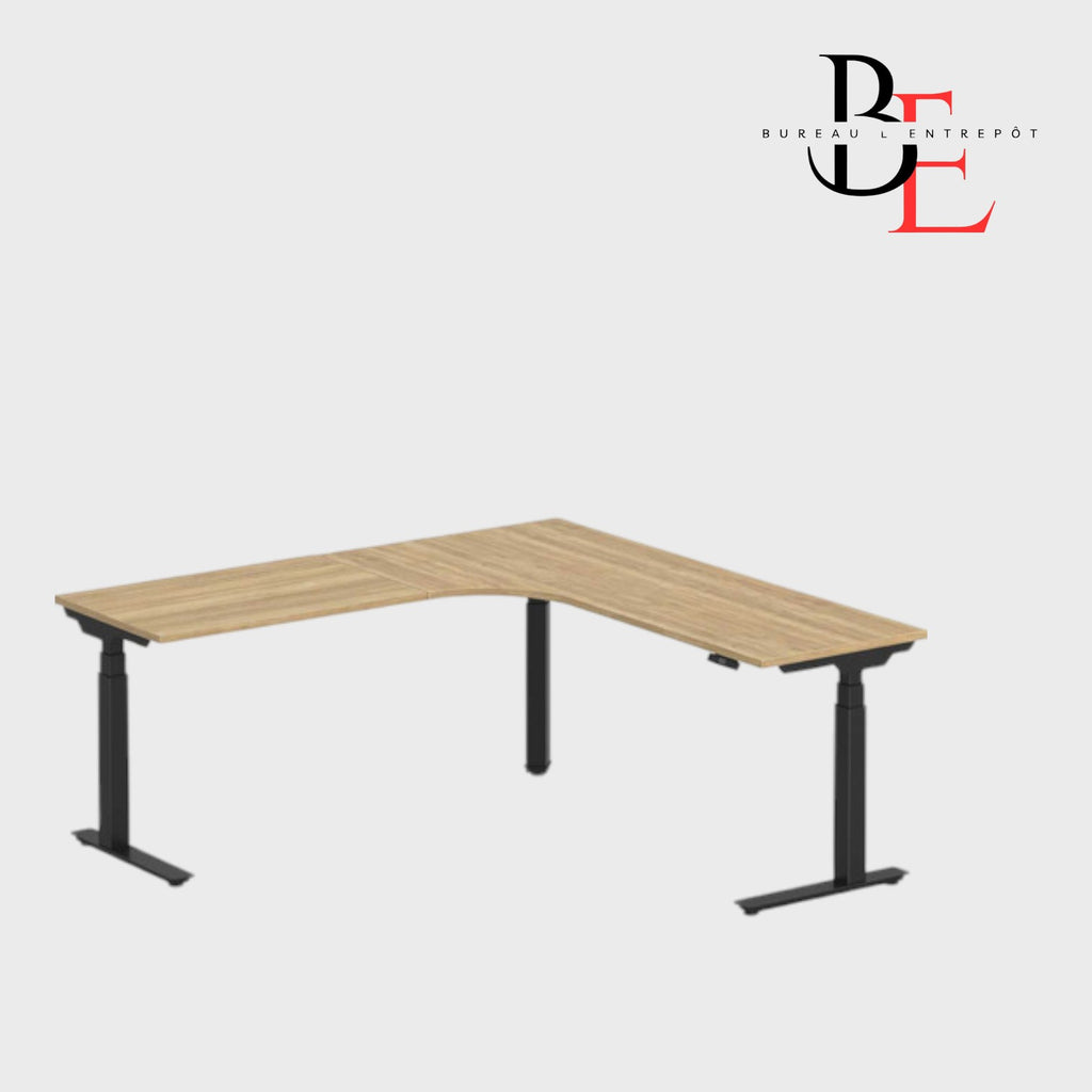 Bureau en L Électrique Ajustable en Hauteur | Bureau L'Entrepôt