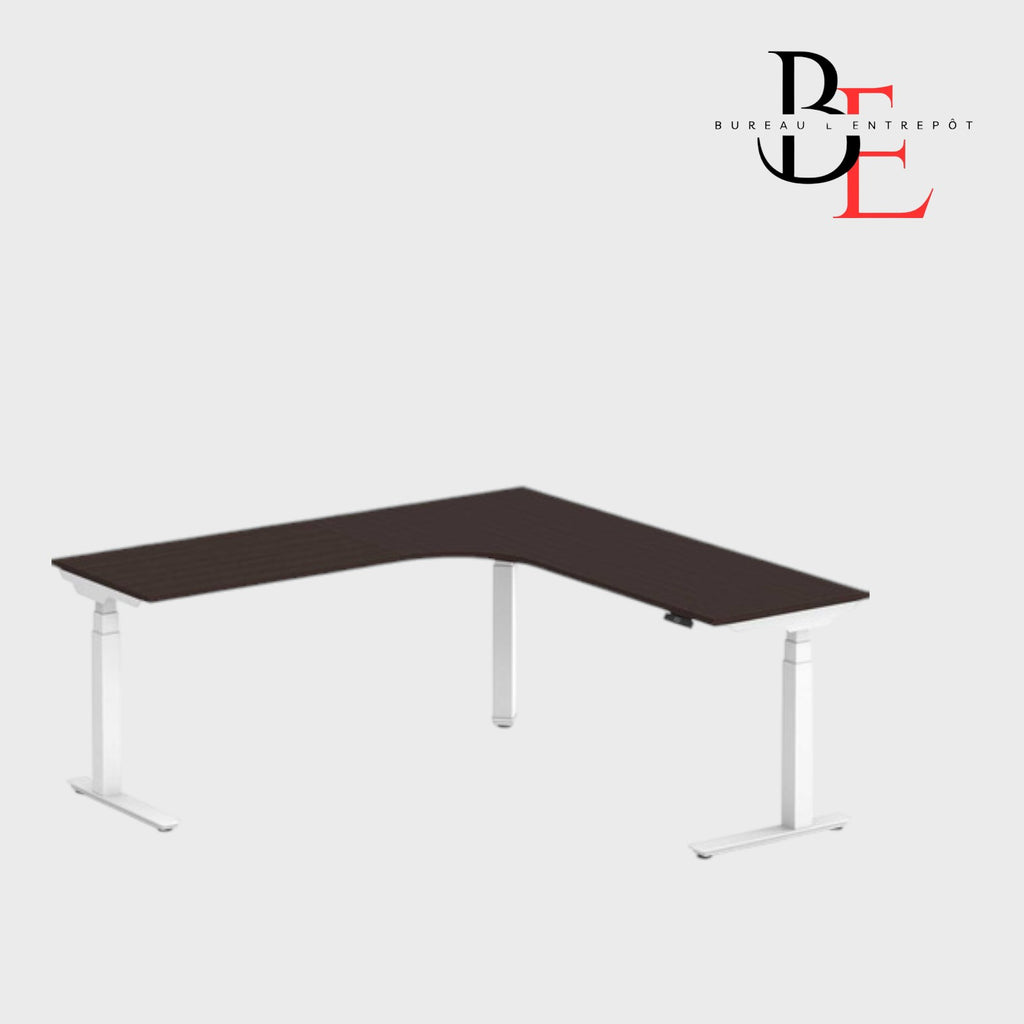 Bureau en L Électrique Ajustable en Hauteur | Bureau L'Entrepôt