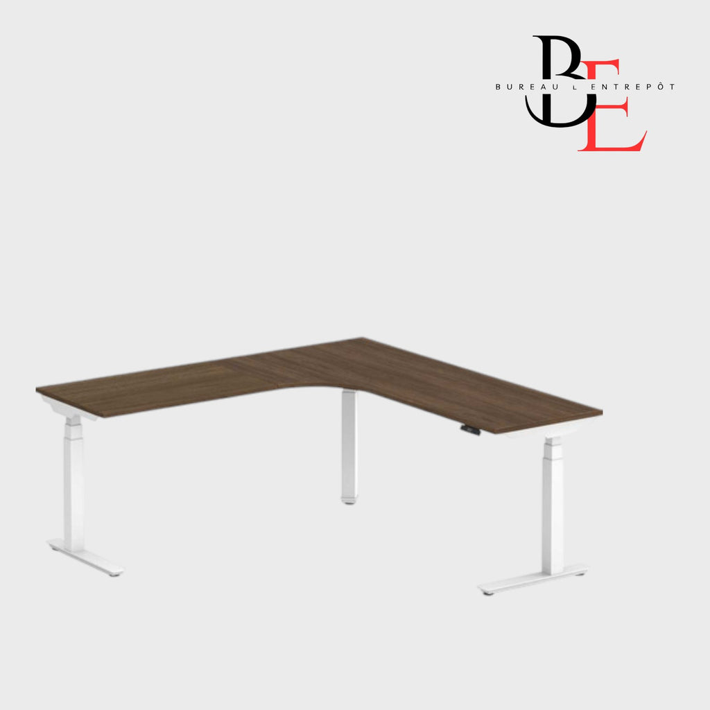 Bureau en L Électrique Ajustable en Hauteur | Bureau L'Entrepôt
