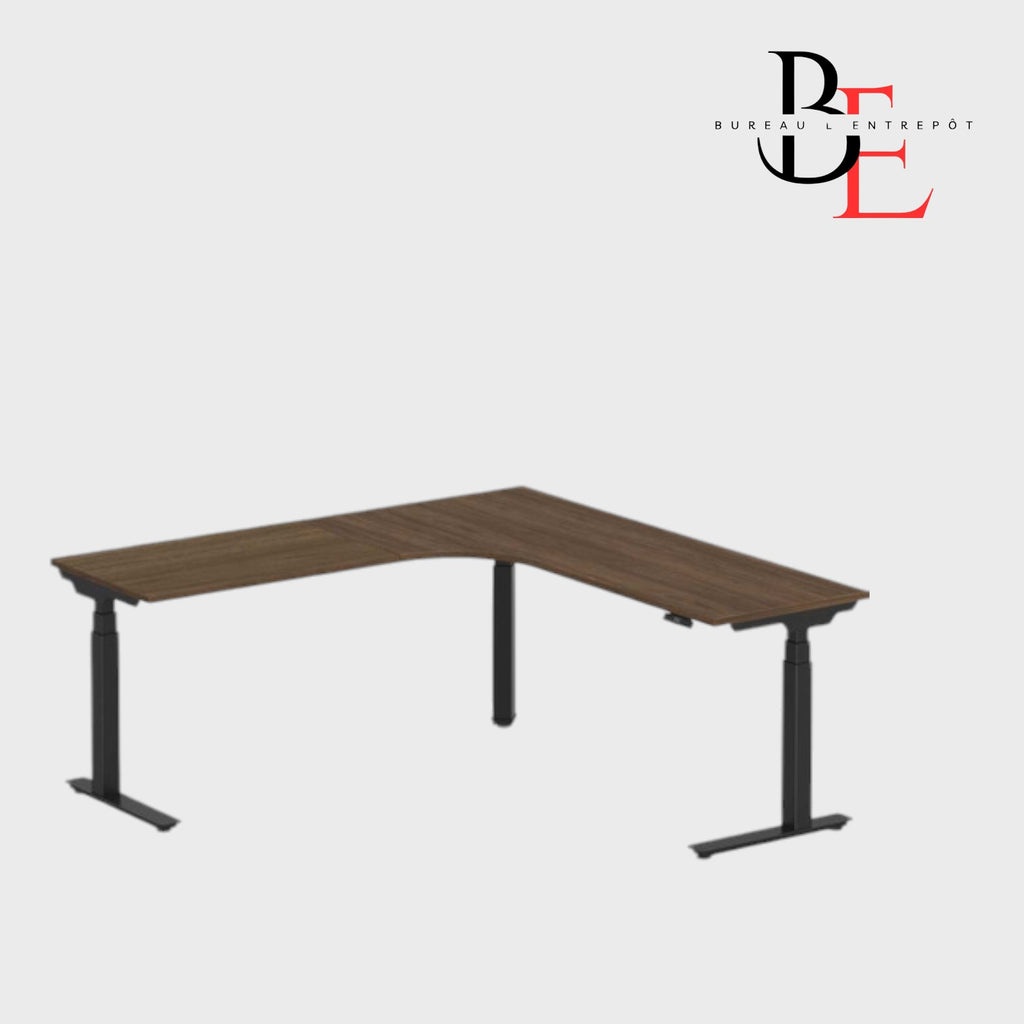 Bureau en L Électrique Ajustable en Hauteur | Bureau L'Entrepôt