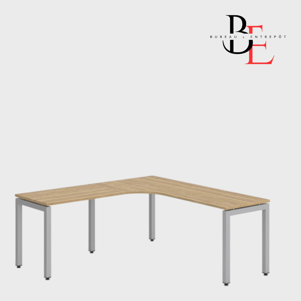 Bureau en L sur Pieds Métalliques | Bureau L'Entrepôt 