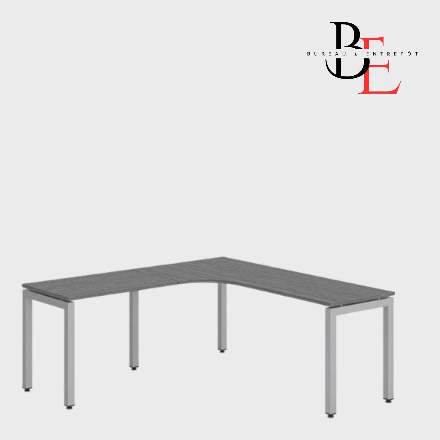 Bureau en L sur Pieds Métalliques | Bureau L'Entrepôt 