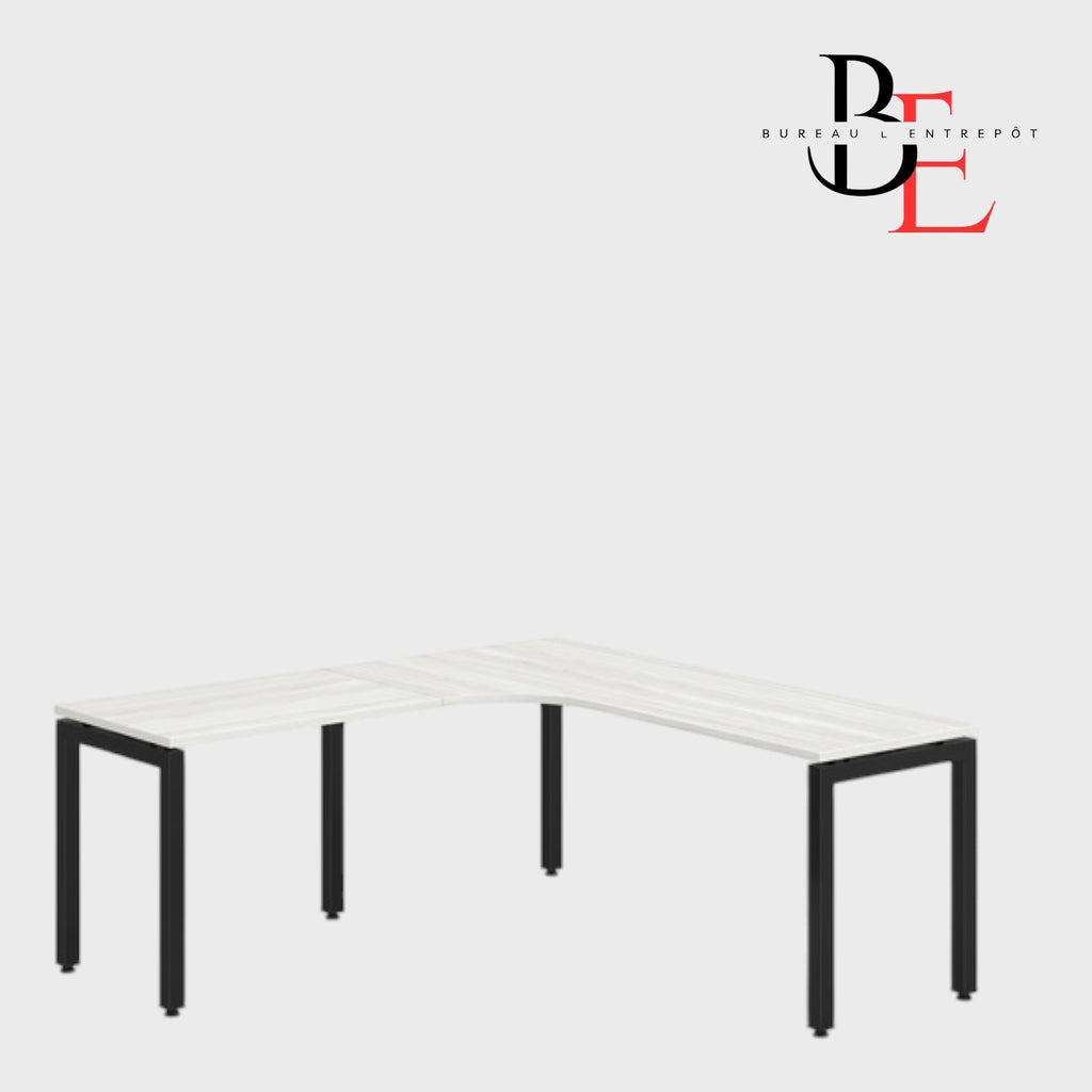 Bureau en L sur Pieds Métalliques | Bureau L'Entrepôt 