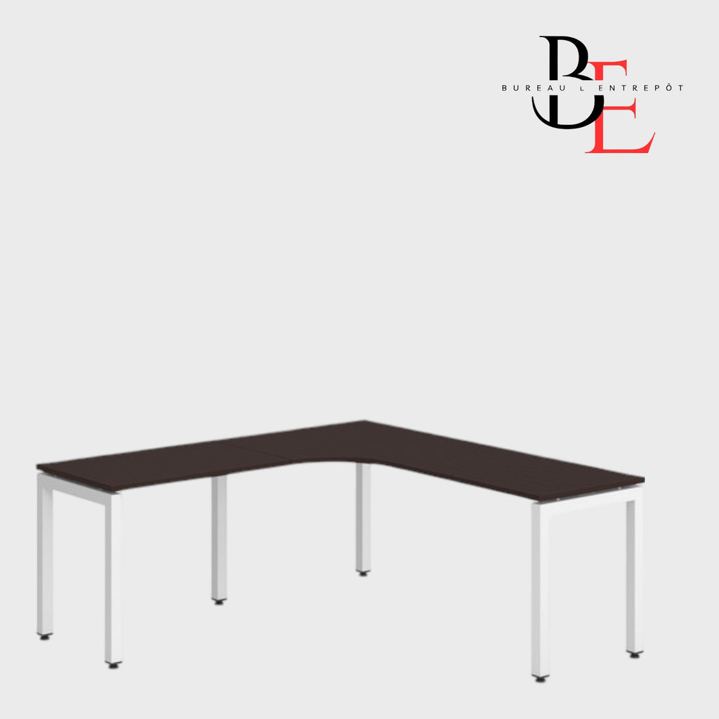 Bureau en L sur Pieds Métalliques | Bureau L'Entrepôt 