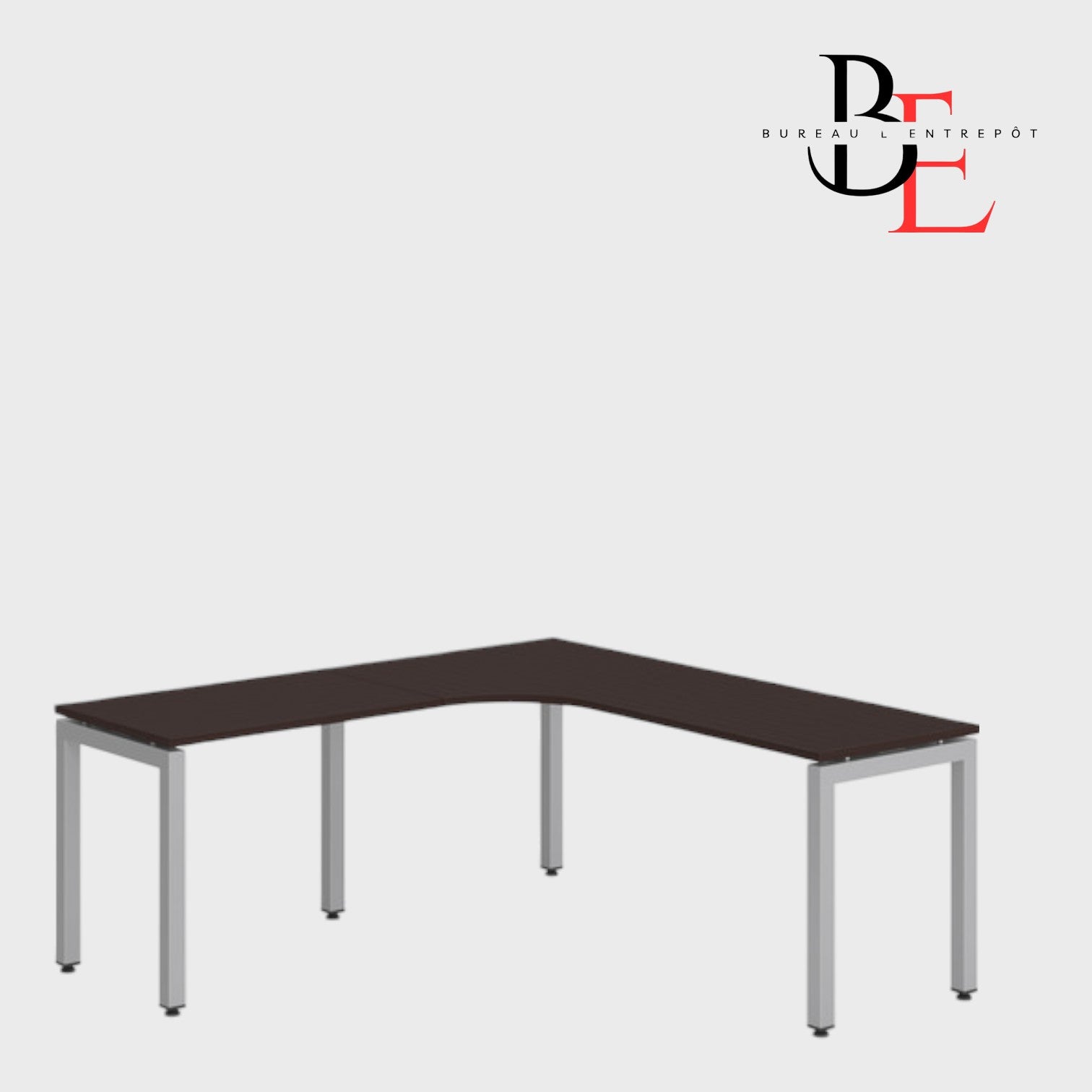 Bureau en L sur Pieds Métalliques | Bureau L'Entrepôt 