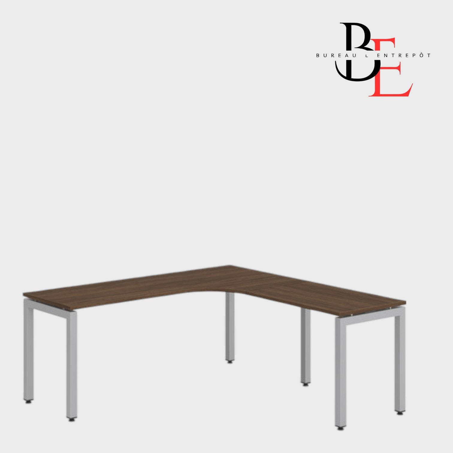 Bureau en L sur Pieds Métalliques | Bureau L'Entrepôt 