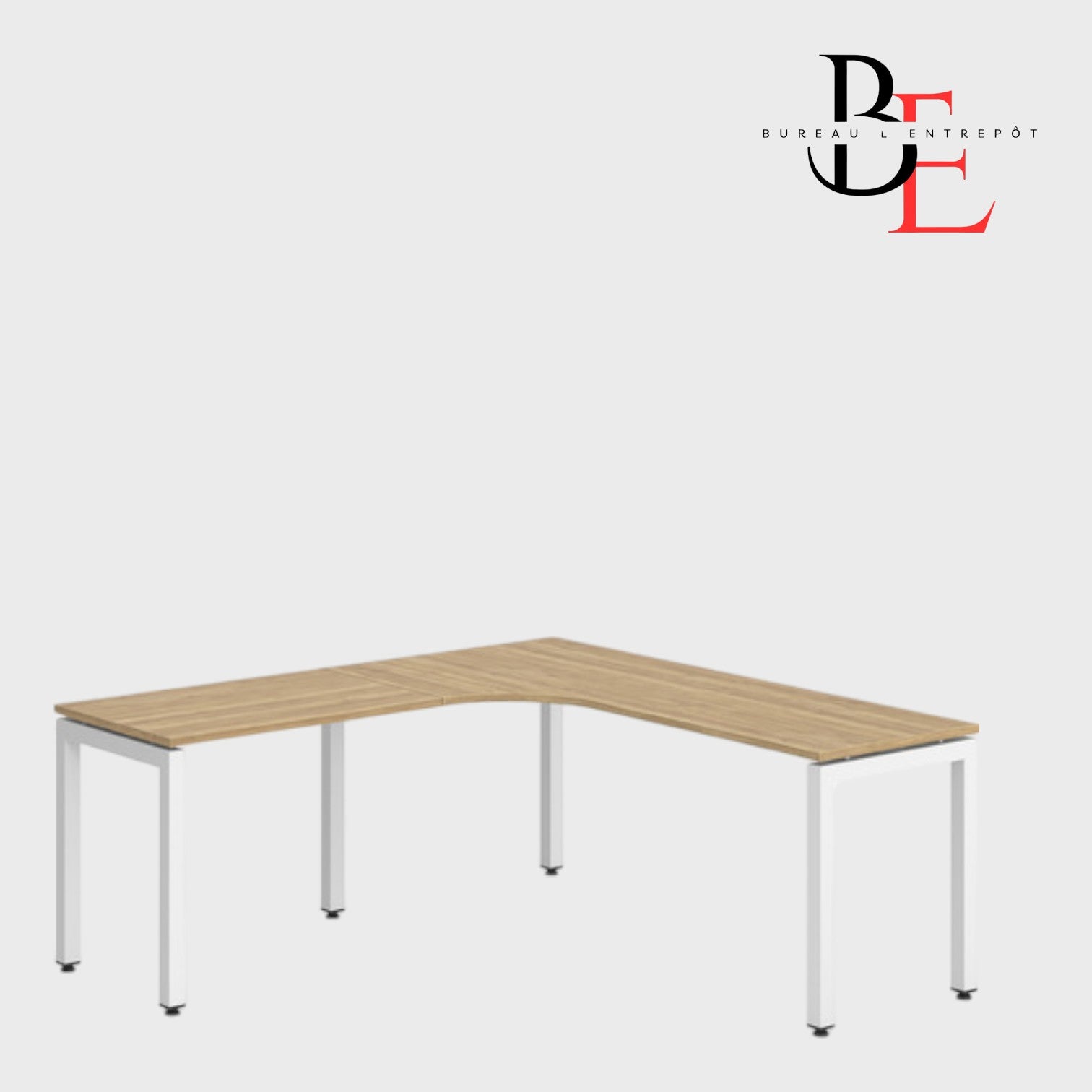 Bureau en L sur Pieds Métalliques | Bureau L'Entrepôt 