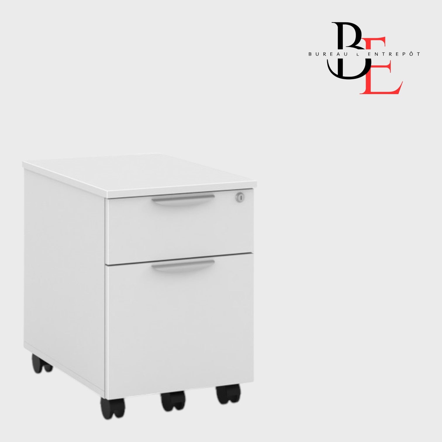 Caisson Mobile 2 Tiroirs Verrouillable | Bureau L'Entrepôt
