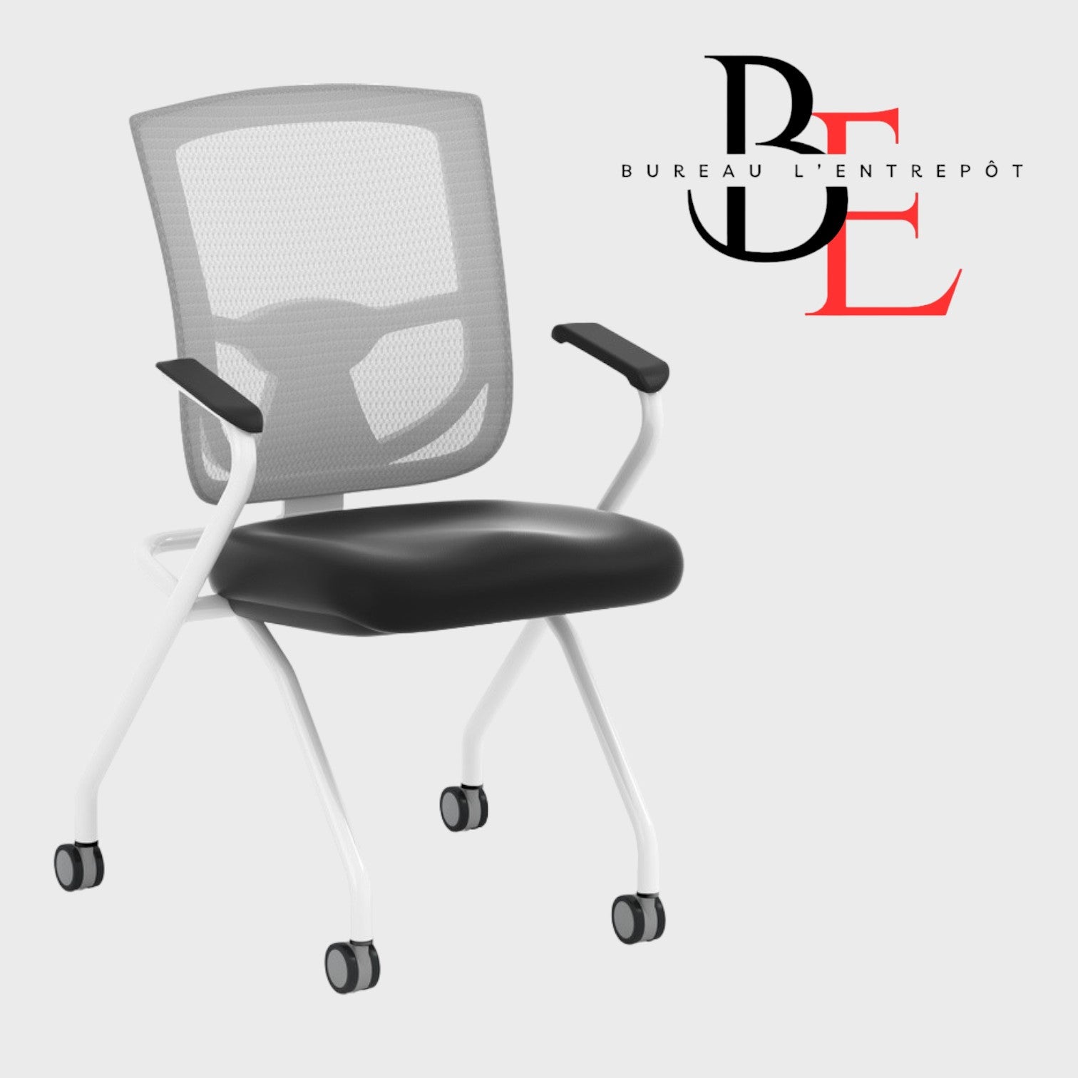 Chaise Emboîtable – Cadre Tout Blanc Moderne | Bureau L'Entrepôt