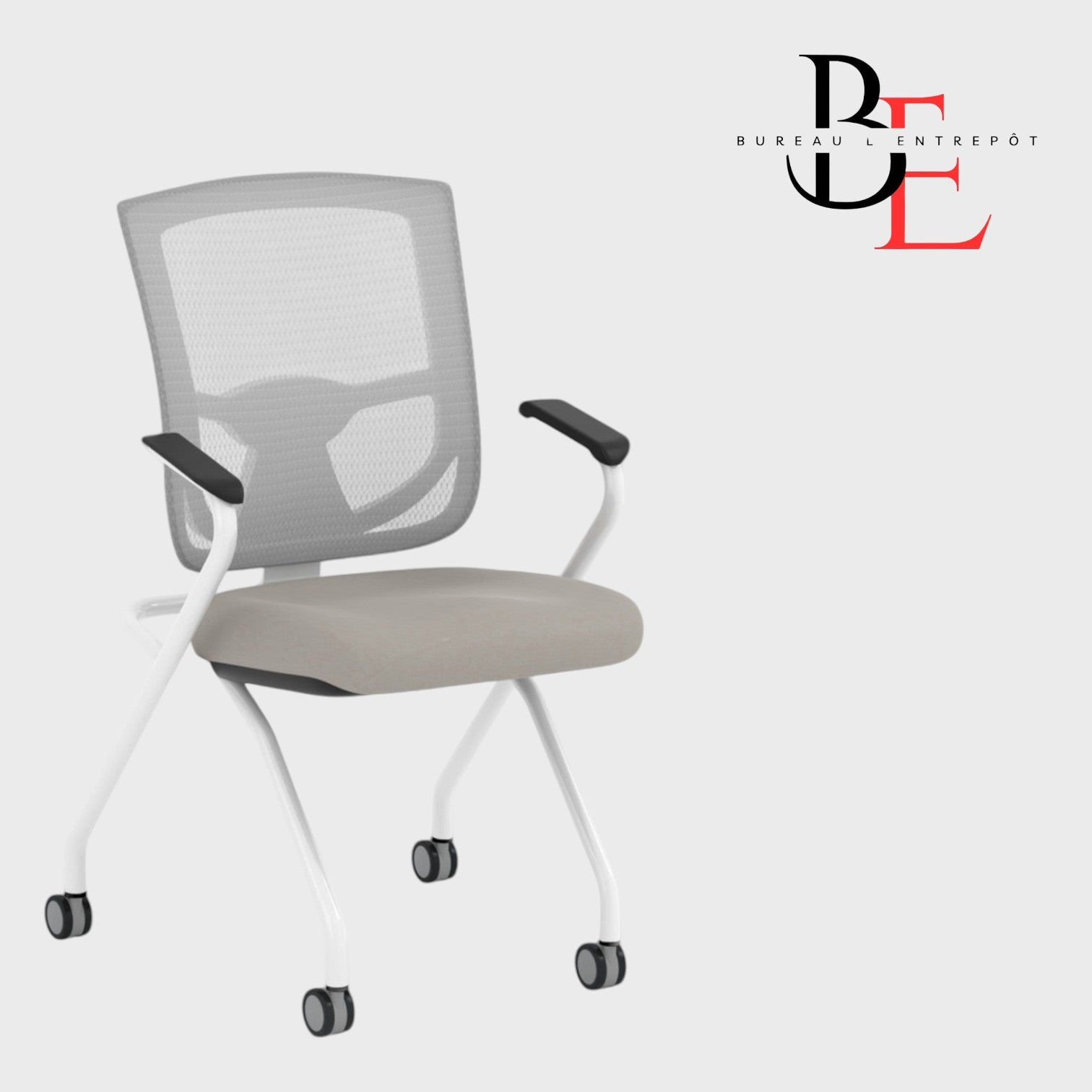 Chaise Emboîtable – Cadre Tout Blanc Moderne | Bureau L'Entrepôt